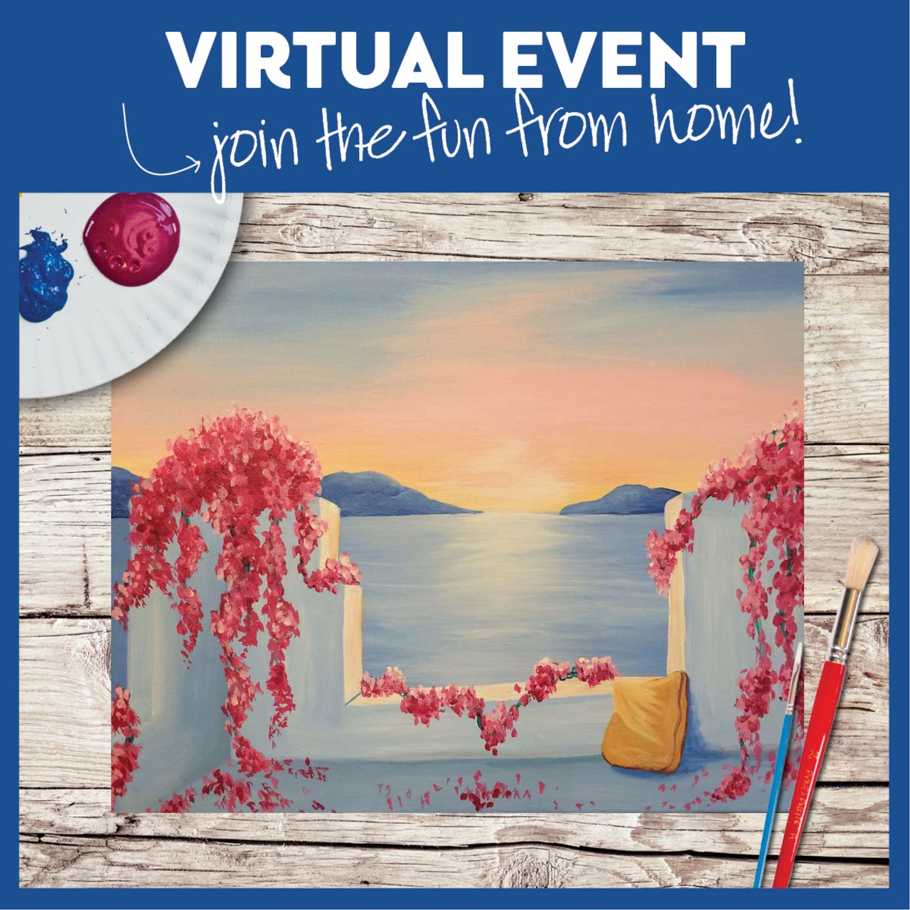 LIVE INTERACTIVE VIRTUAL CLASS-PAINTING KIT INCLUDED